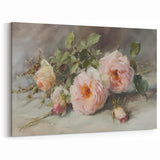 Floral Abstract Canvas Art - Beautiful Romantic Rose Arrangement