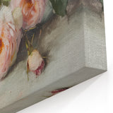 Floral Abstract Canvas Art - Beautiful Romantic Rose Arrangement