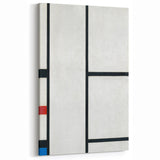 Modern Abstract Art Print - Mondrian's Red, Yellow, and Blue