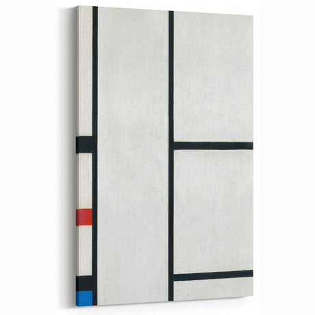 Modern Abstract Art Print - Mondrian's Red, Yellow, and Blue