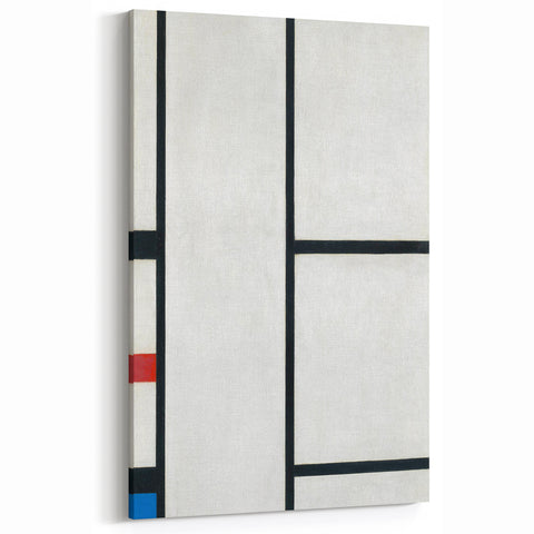 Modern Abstract Art Print - Mondrian's Red, Yellow, and Blue