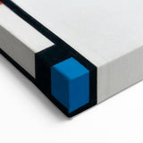 Modern Abstract Art Print - Mondrian's Red, Yellow, and Blue