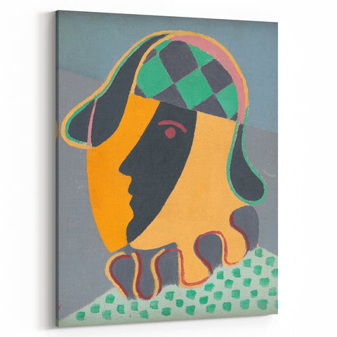 Abstract Pierrot Head Wall Art - Modern Vibrant Art Prints