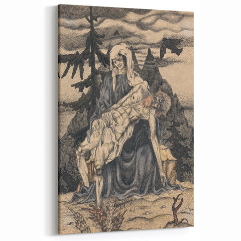 Modern Pietà Artwork - Abstract Religious Wall Art by Galanda