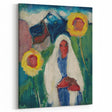 Abstract Sunflowers and Woman - Modern Colorful Wall Art Design