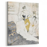Elegant Sketch Art - Toulouse-Lautrec’s Corset Scene Wall Art