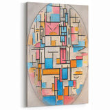 Piet Mondrian’s Oval Composition - Modern Abstract Wall Art Print