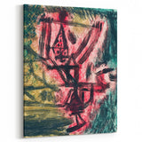 Modern Wall Art - Abstract Fire Clown in Vibrant Contemporary Style