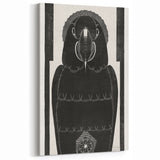Modern Wall Art - Black and White Abstract Ara Design in Minimalist Style