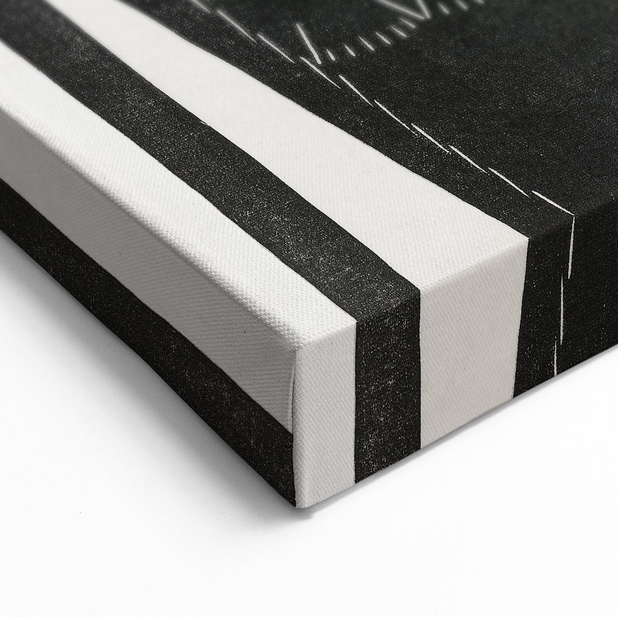 Modern Wall Art - Black and White Abstract Ara Design in Minimalist Style