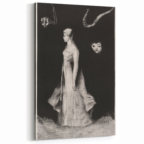 Modern Wall Art - Haunting Abstract Monochrome by Odilon Redon