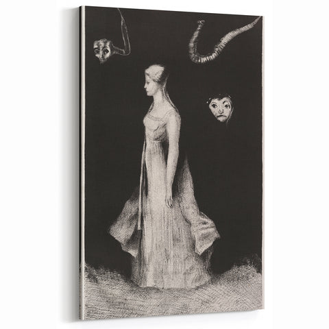 Modern Wall Art - Haunting Abstract Monochrome by Odilon Redon