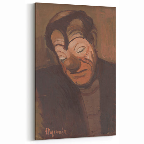 Modern Wall Art - Expressive Clown Portrait by Cyprián Majerník