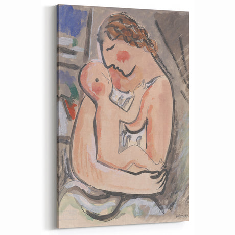 Modern Wall Art - Mother with a Child by Mikuláš Galanda