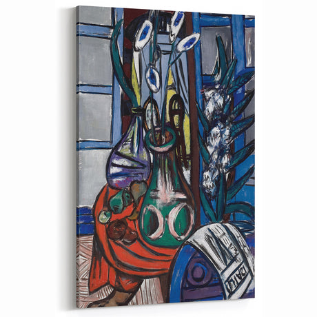 Modern Wall Art - Large Still Life Interior (Blue) by Max Beckmann