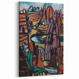 Modern Abstract Landscape Art - Bold Rocky Terrain Composition
