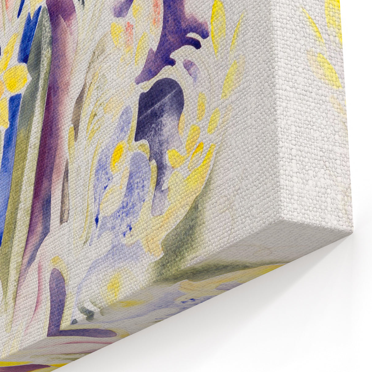 Modern Floral Wall Art - Watercolor Daffodils in Yellow & Purple