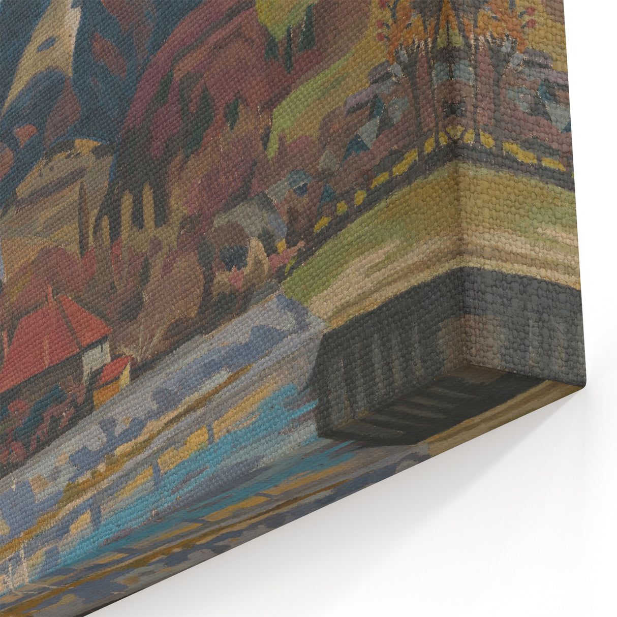 Expressionist Art Landscape – Abstract Mountain View Wall Decor