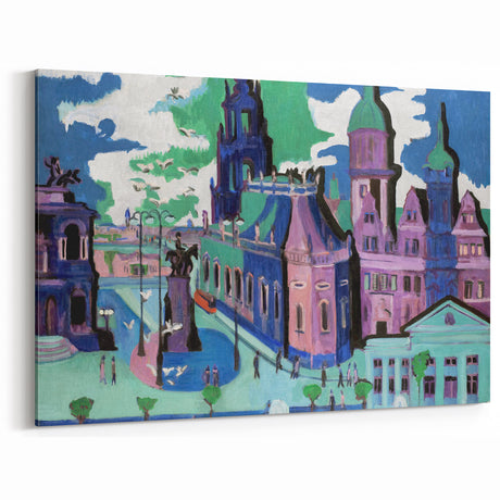 Abstract Expressionism – View of Dresden Cityscape Wall Art