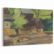 Expressionist Village Scene – Vibrant Rural Landscape Wall Art