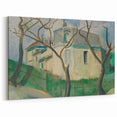 Expressionist Villa Painting – Tranquil Garden Wall Art