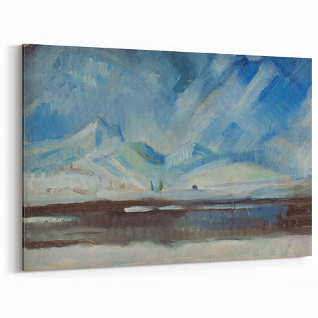 Expressionist Winter Landscape – Serene Snowy Wall Art
