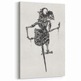 Expressionist Puppet Sketch – Intricate Black and White Wall Art
