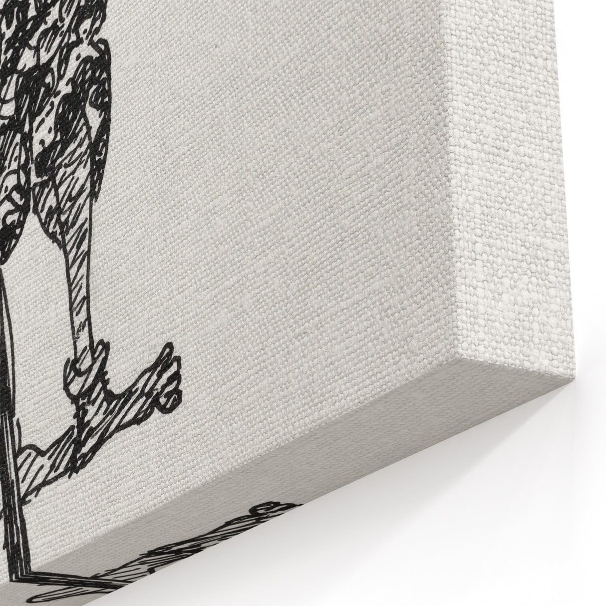 Expressionist Puppet Sketch – Intricate Black and White Wall Art