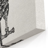 Expressionist Puppet Sketch – Intricate Black and White Wall Art