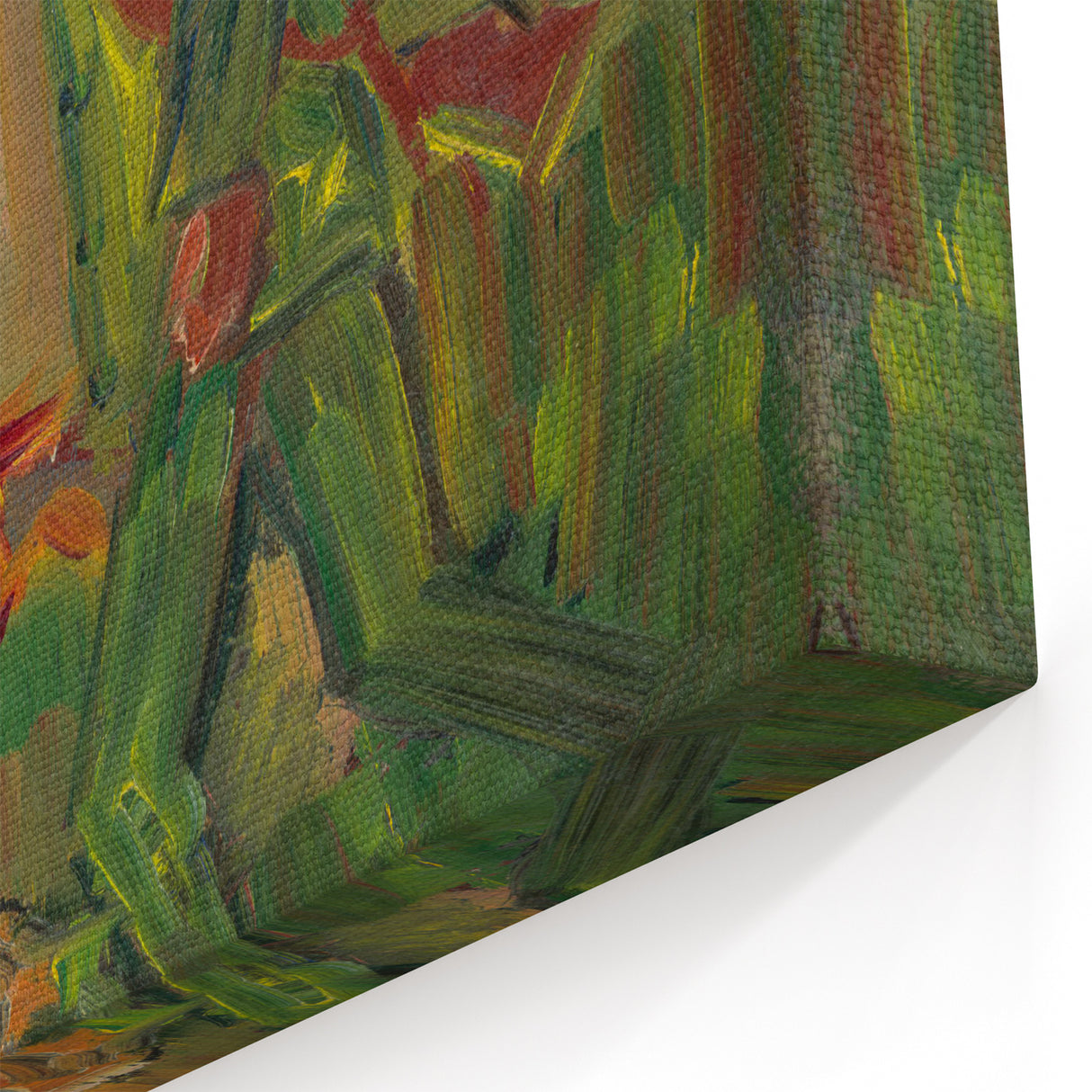 Expressionist Hunter Scene – Vibrant Abstract Wall Art