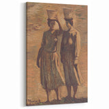 Expressionist Water Bearers – Rustic Figurative Wall Art