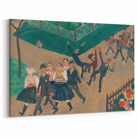 Expressionist Wedding Scene – Vibrant Cultural Wall Art