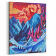 Vibrant Expressionist Winter Scene – Abstract Mountain Wall Art