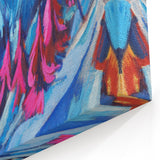 Vibrant Expressionist Winter Scene – Abstract Mountain Wall Art