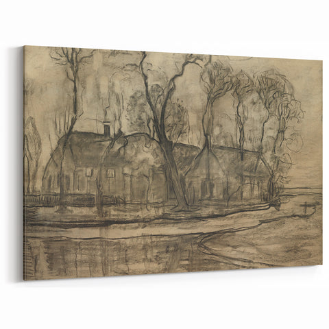 Modern Farm Landscape - Contemporary Minimalist Wall Art