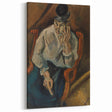 Expressionist Woman in Armchair – Bold Figurative Wall Art