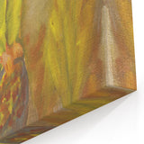 Expressionist Woman with Basket – Vibrant Figurative Wall Art