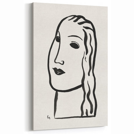 Expressionist Art - "Woman's Head" by Leo Gestel - Minimalist Portrait