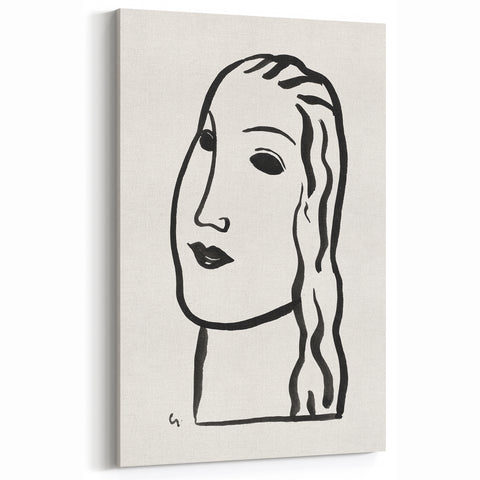Expressionist Art - "Woman's Head" by Leo Gestel - Minimalist Portrait