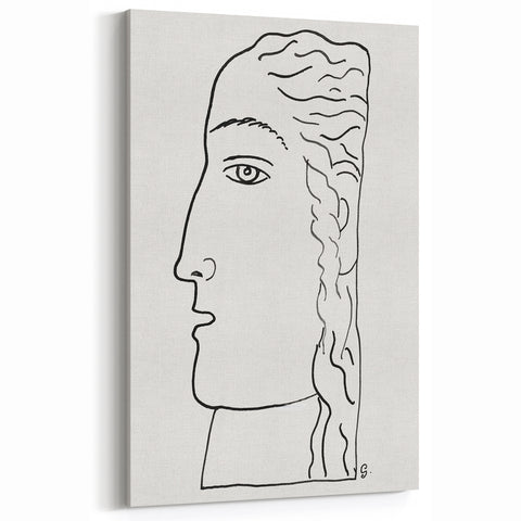Expressionist Art - "Woman's Head" by Leo Gestel - Elegant Line Drawing