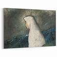 Expressionist Art - Woman in a White Shawl by Zolo Palugyay - Vintage Scene