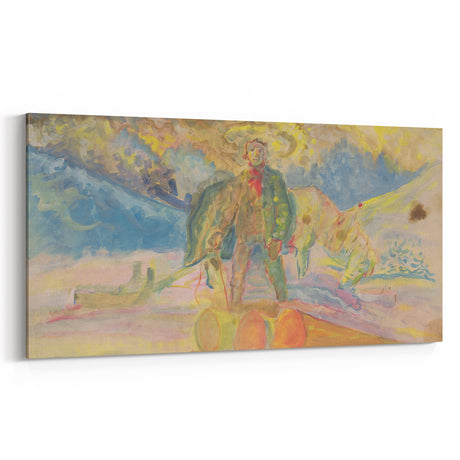 Expressionist Art - Weighing Wood by Weisz-Kubínčan - Vibrant Masterpiece