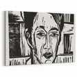 Expressionist Art - Wehrlin, Facing Front by Kirchner - Bold Woodcut Print