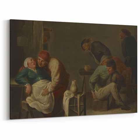 Baroque Rustic Tavern Scene - Classic Art Print with Historical Charm