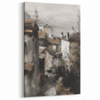 Rustic Village Landscape Wall Art - Scenic Art Prints in Muted Tones