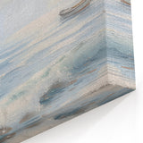 Tranquil Seascape Painting - Coastal Retreat Abstract Canvas Art