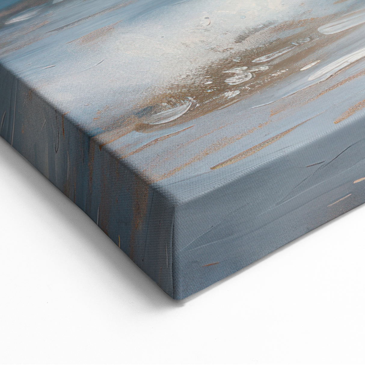 Tranquil Seascape Painting - Coastal Retreat Abstract Canvas Art