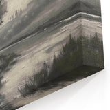 Peaceful Riverside Landscape - Nature's Harmony Abstract Canvas Art