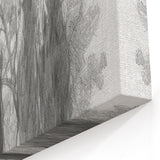 Cypress Tree Sketch - Minimalist Monochrome Canvas Prints