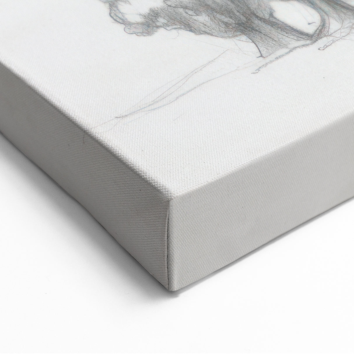 Cypress Tree Sketch - Minimalist Monochrome Canvas Prints